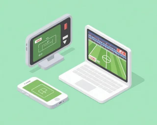 多裝置觀看世界盃直播示意圖