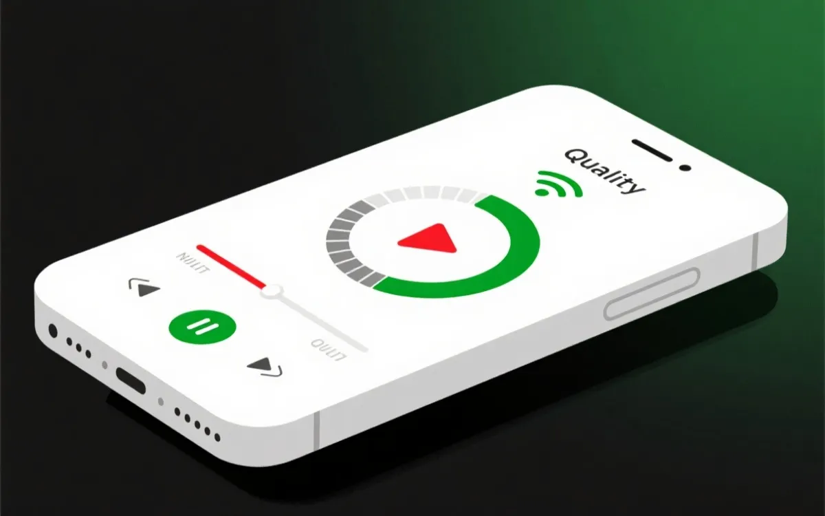 手機直播畫質與網絡設定示意圖